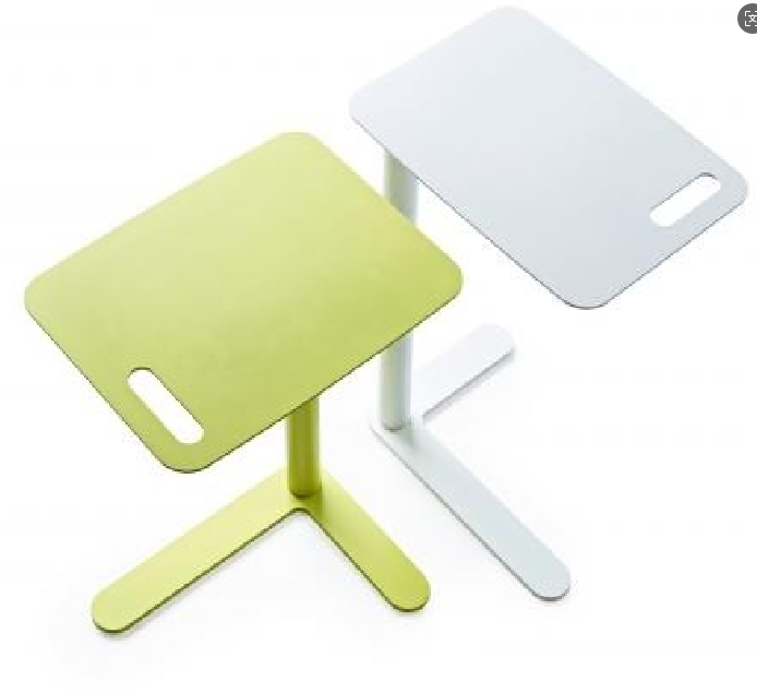 Height-Adjustable Cantilever Laptop Side Table with Carry Handle