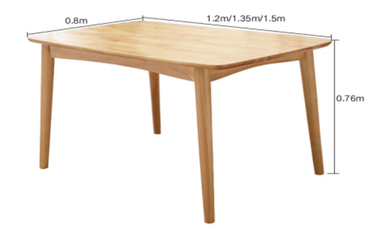 Solid Wood Rectangular Dining Table