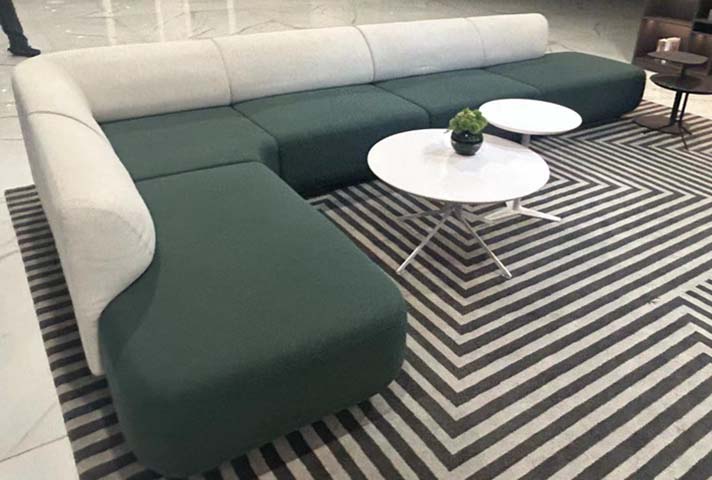 Two-Tone L-Shaped Modular Sectional Sofa with Left Chaise