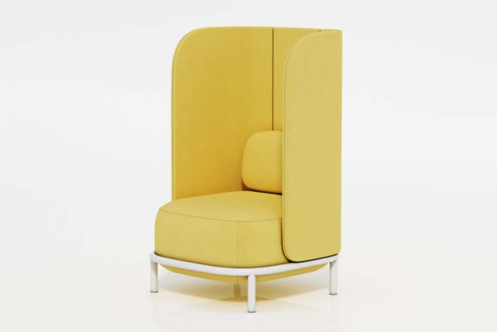 Single Privacy High-Back Lounge Chair