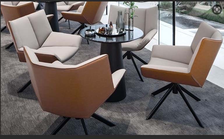 Modern Round High-Gloss Black Pedestal Lounge Coffee Table