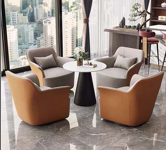 Round Pedestal Lounge Negotiation Side Table