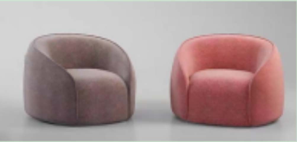 Fully Upholstered Barrel Pod Lounge Armchair