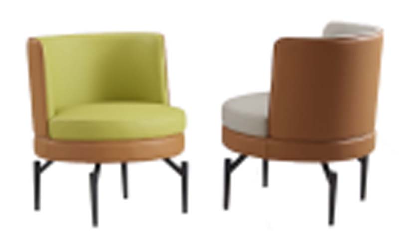 Curved Upholstered Armless Leisure Chair