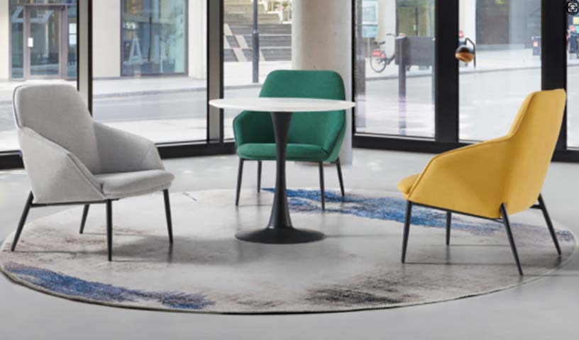 Round White Top Black Pedestal Lounge Bistro Table