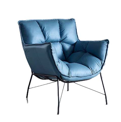 Quilted Upholstered Wire Frame Lounge Armchair