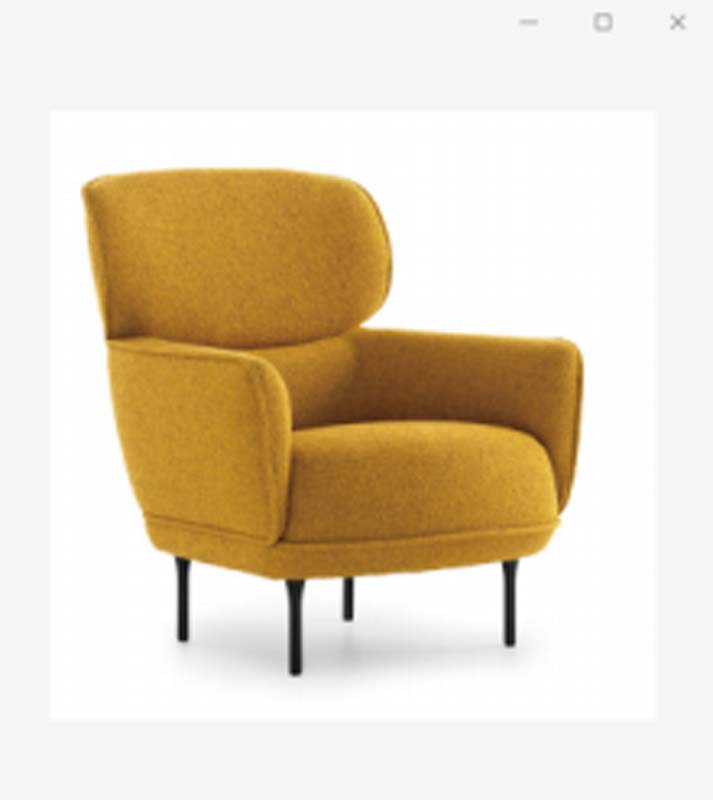 Mustard Yellow Boucle Upholstered Lounge Armchair