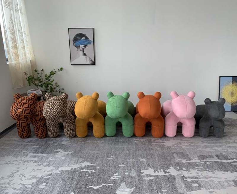 Upholstered Animal-Shaped Pony Lounge Stool
