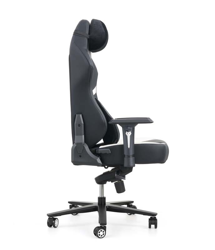 High-Back Faux Leather Gaming Chair with Headrest and 4D Arms