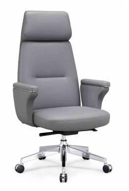 Flash Furniture High Back Gray LeatherSoft Executive Swivel Office Chair
