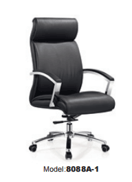 High-Back Black Leather Executive Swivel Chair 8088A-1