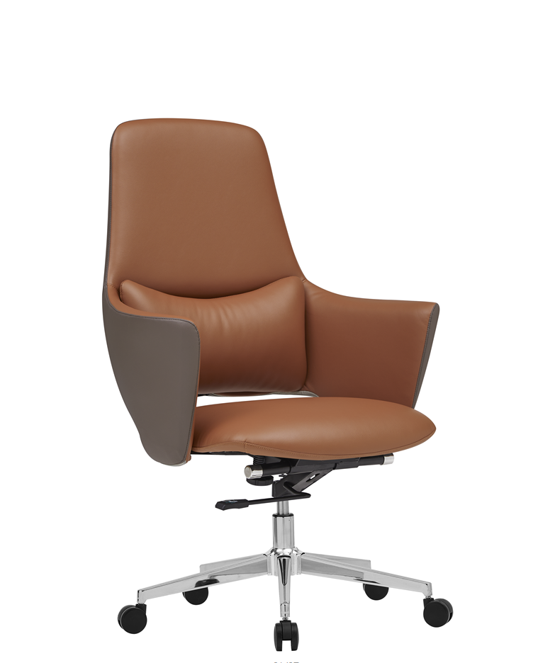 Two-Tone Upholstered Swivel Executive Office Chair