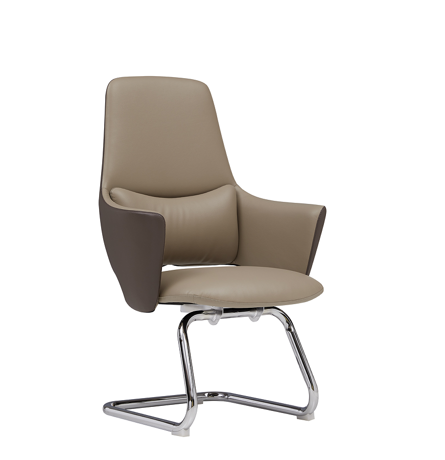 Two-Tone Upholstered Sled-Base Visitor Chair