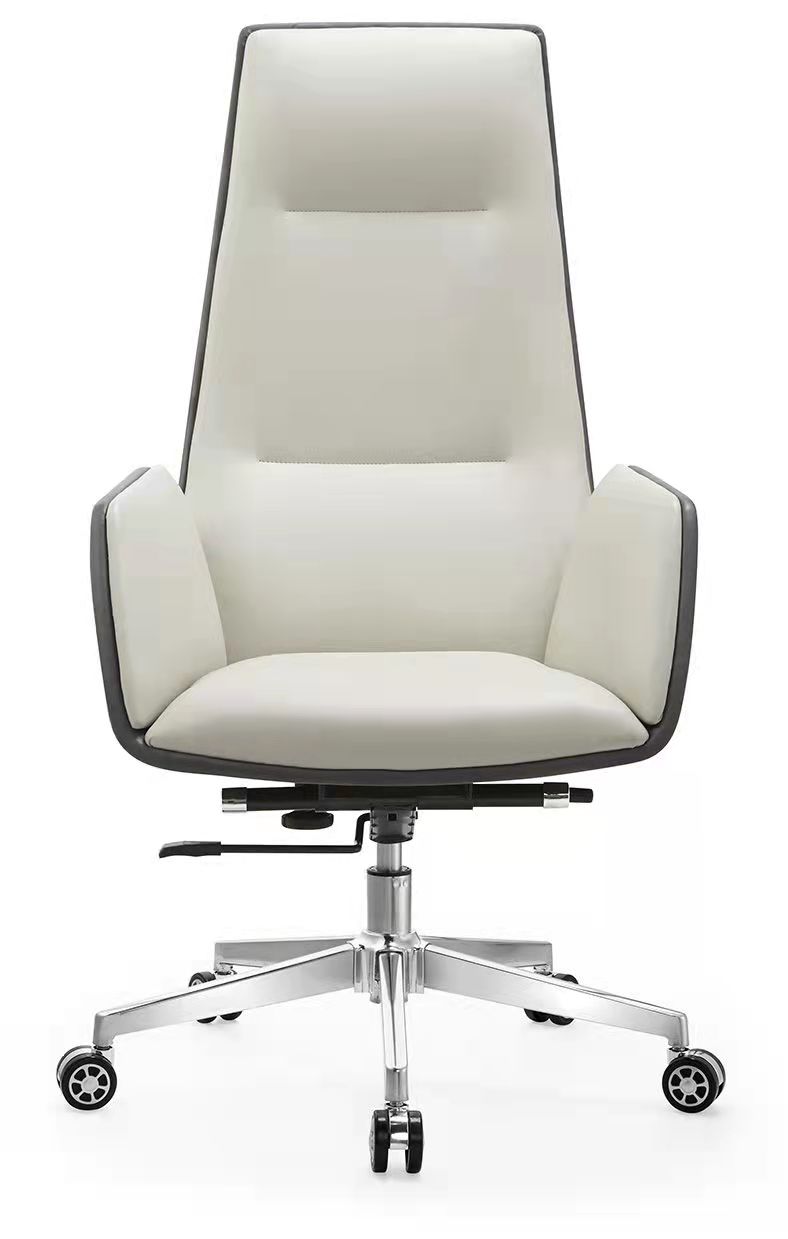 High-Back Two-Tone Leather Executive Office Chair