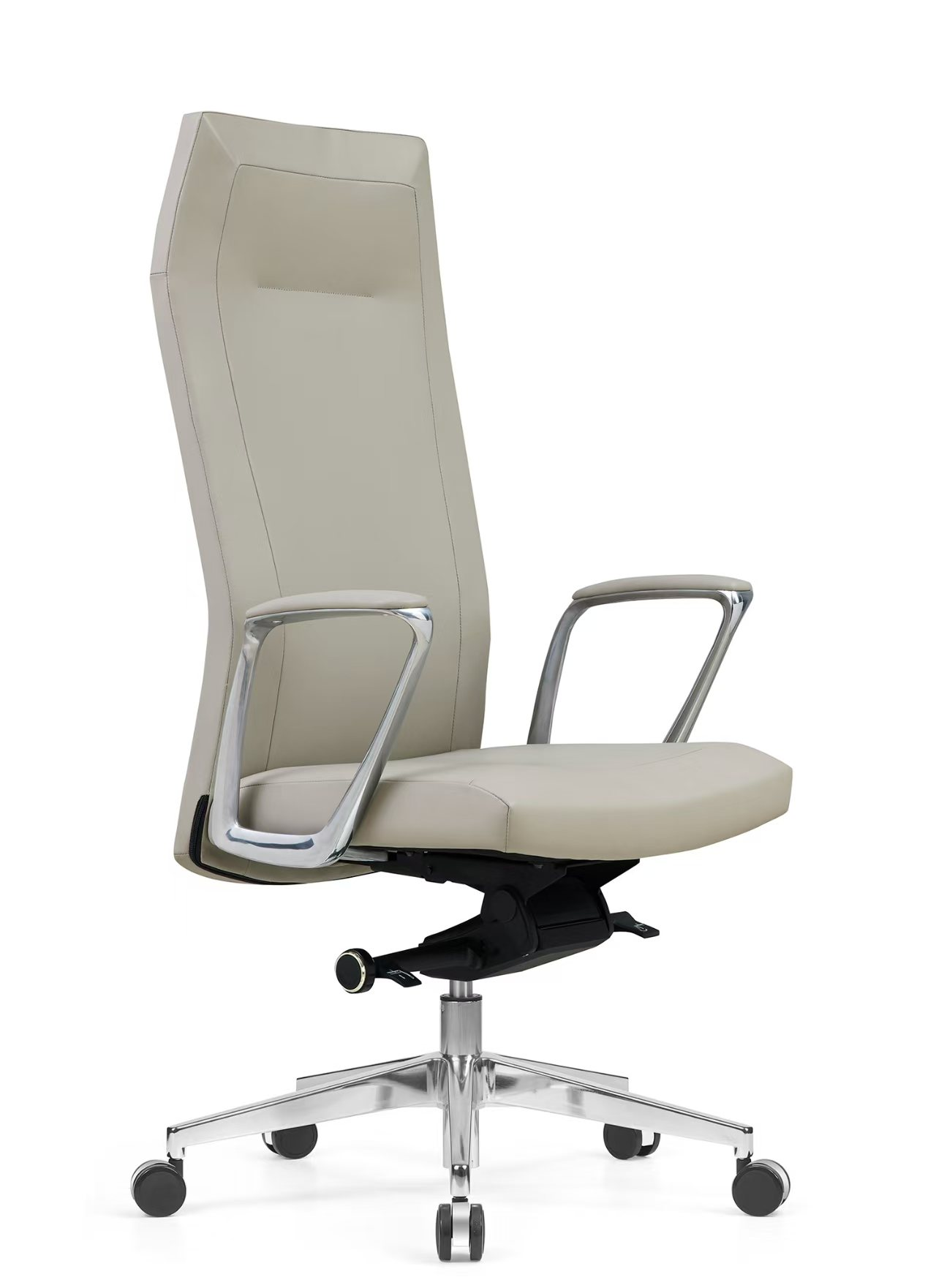 High Back Light Gray LeatherSoft Executive Swivel Office Chair