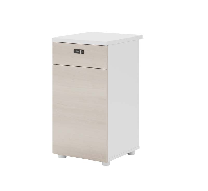 Compact Lockable Office Storage Cabinet with Drawer and Door
