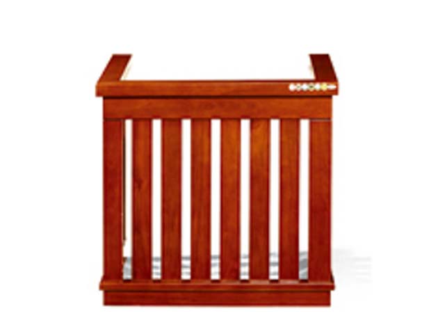 Walnut Brown Vertical Slatted Wooden Wall-Mounted Radiator Cover