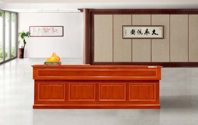 Traditional Solid Wood Veneer Reception Desk