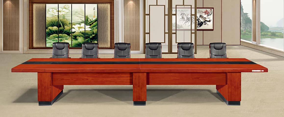 Traditional Large Rectangular Boardroom Conference Table