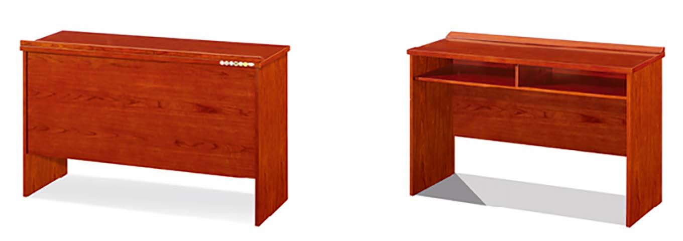 Red Wood Veneer AV-Enabled Fixed Training Conference Desk
