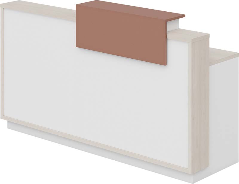 L-Shaped Two-Tier Commercial Reception Desk