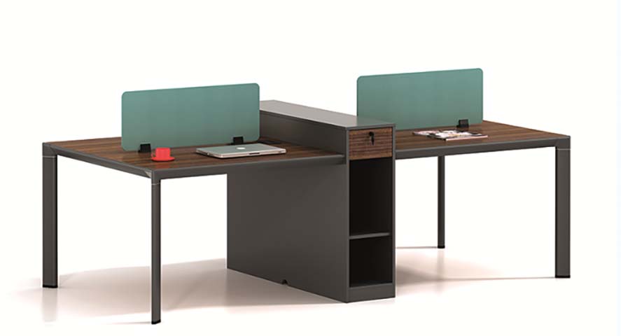 2-Person Back-to-Back Office Workstation Desk with Central Storage WS-2P-BB-CS-1800