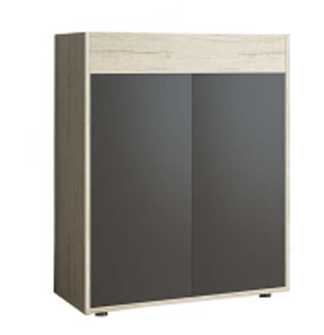 Two-Tone Freestanding Sliding Door Storage Cabinet SDC-LW-DG-800
