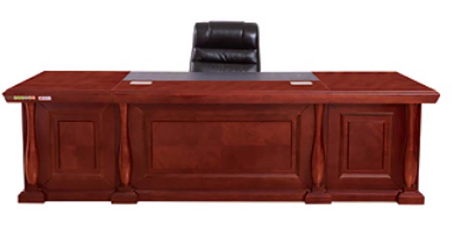 Traditional Red Mahogany Veneer Dual-Return Executive Desk EXD-MAH-2800-DR
