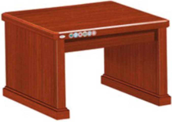 Traditional Reddish Brown Wood Veneer Double-Pedestal Executive Office Desk ED-PD1400-RW