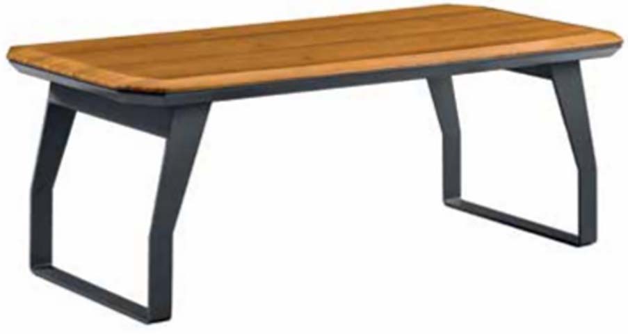 Industrial Backless Planked Wood Top Dining Bench with Black Metal Sled Legs DB-WDPLK-BKSLD-1780