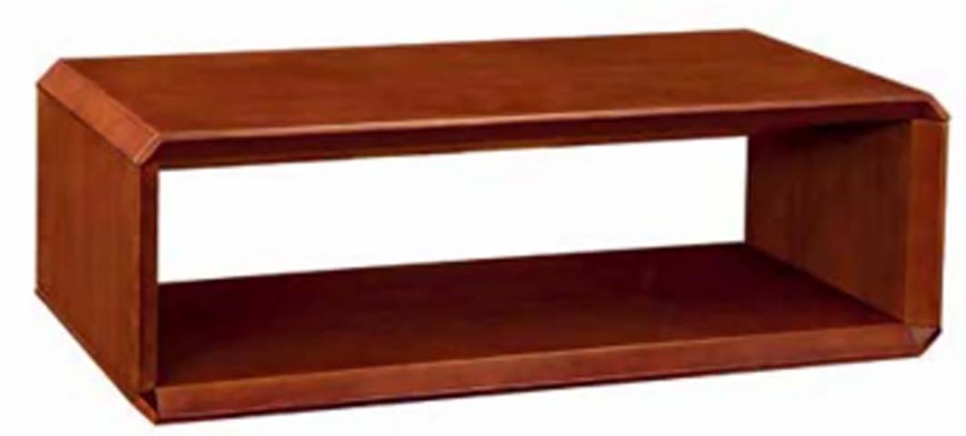 Walnut Finish Beveled Edge Open Frame Low Media Console TVC-WLT-BEV-1800