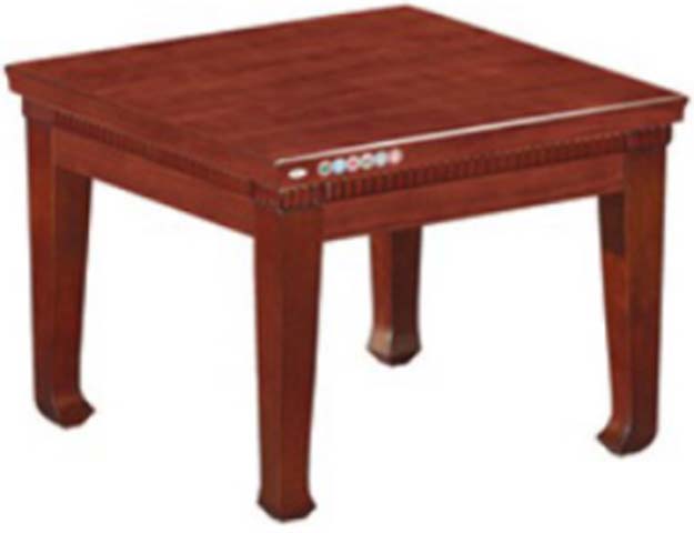 Red Brown Solid Wood Automatic Mahjong Dining Table AMT-SQ1040-RW