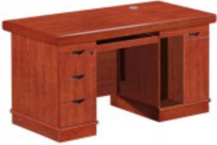 Reddish Brown Double-Pedestal Executive Office Desk EXEC-DP-RW-1800
