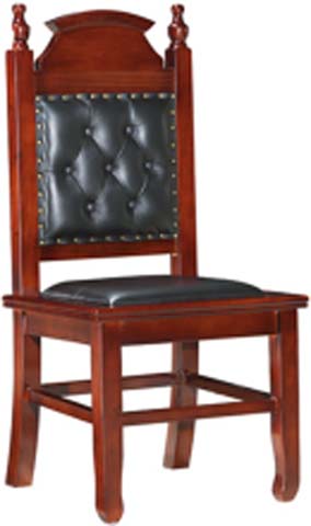 Traditional Tufted Faux Leather Armless Wooden Side Chair DSC-CHR-FINIAL-001