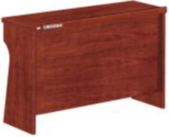 Mahogany Finish Panel-End Executive Office Desk with Full Modesty Panel EXD-MAH-760DP