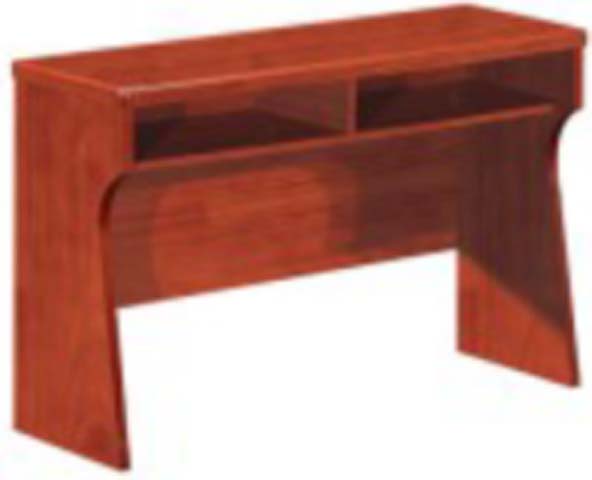 Reddish Brown Waterfall Writing Desk with Rear Open Storage Cubbies WD-WF-1400-RB-2C