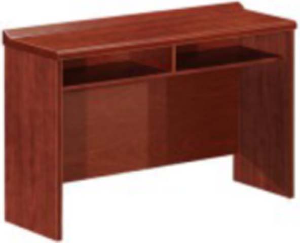 Medium Cherry Panel-Leg Office Desk Return with Front Open Cubbies DR-MC-1800-610