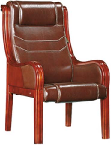 High-Back Brown Leather Fixed-Leg Executive Conference Chair FX-WD-700H1140