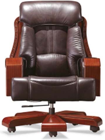 Traditional High-Back Tufted Brown Leather Executive Office Chair EXC-WD-710-BR