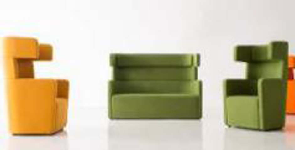 Geometric Block Modular Upholstered Sofa Set MOD-BLK-OLVORG-3PC