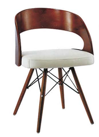 Mid-Century Walnut Bentwood Upholstered Dining Armchair DC-MCM-WB-001