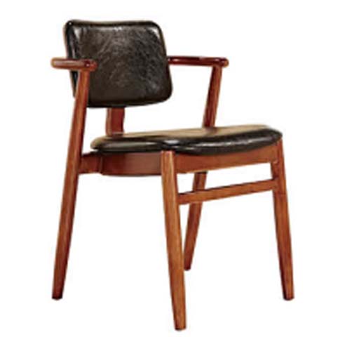 Mid-Century Upholstered Arm Dining Chair DC-MC-WD-001