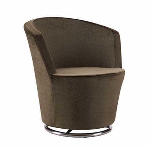 Upholstered Swivel Barrel Lounge Chair LC-BRL-SW-740