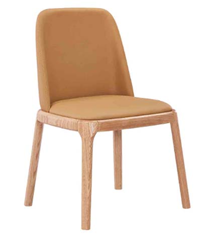 Armless Upholstered Solid Wood Frame Dining Side Chair DIN-ARL-TAN-WD-001