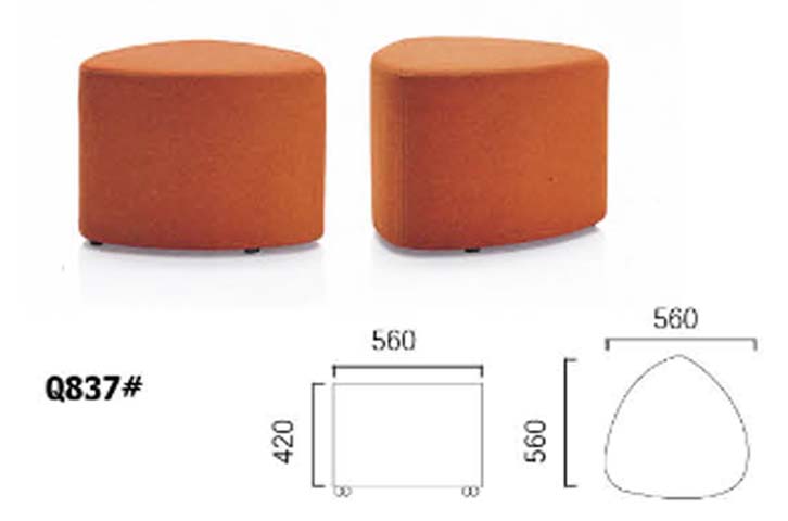 Teardrop Upholstered Ottoman Stool Q837-OTT-560