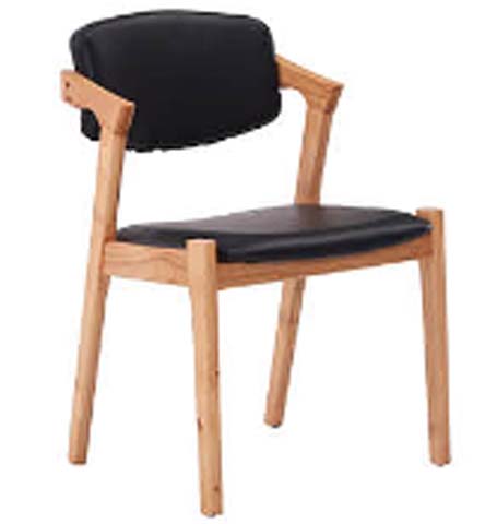 Wood-Framed Upholstered Dining Armchair NDC-WA01-BK