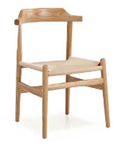 Solid Wood Woven Cord Armless Dining Chair DC-WOOD-WOVEN-001
