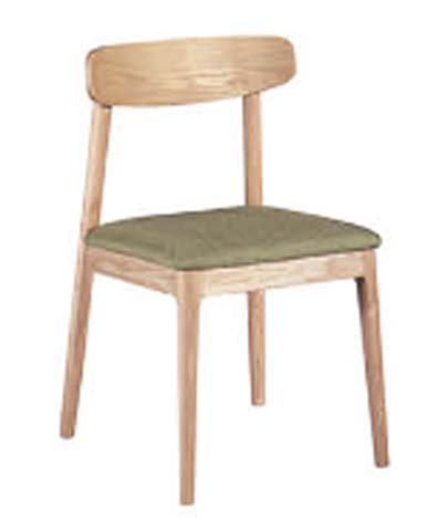 Armless Wood Dining Chair with Olive Upholstered Seat NDC-WD-OL-01