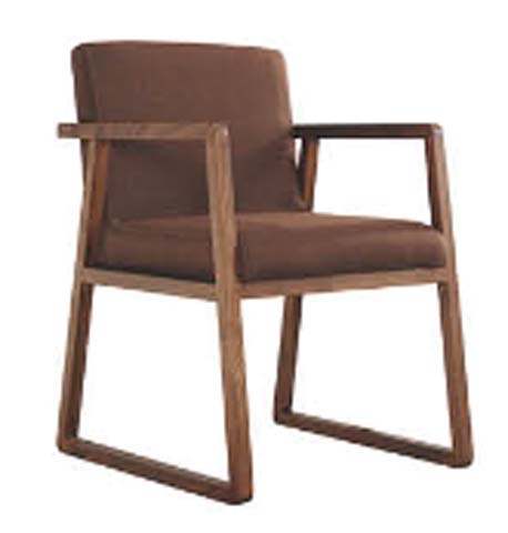 Upholstered Wooden Frame Dining Armchair WFA-DIN-0580-BR