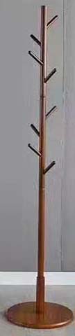 Freestanding Wooden Coat Rack with Eight Branch Hooks CR-WD-8H-1800
